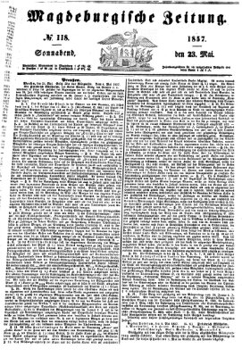 Magdeburgische Zeitung Samstag 23. Mai 1857