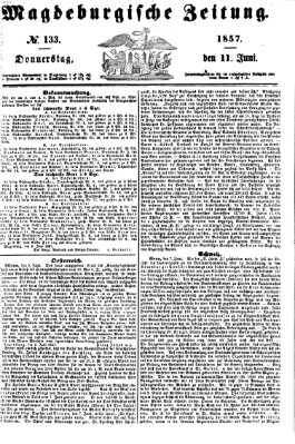 Magdeburgische Zeitung Donnerstag 11. Juni 1857