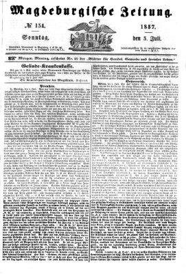 Magdeburgische Zeitung Sonntag 5. Juli 1857