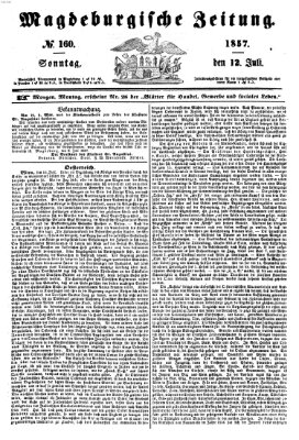 Magdeburgische Zeitung Sonntag 12. Juli 1857