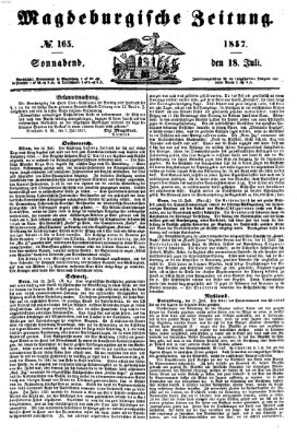 Magdeburgische Zeitung Samstag 18. Juli 1857