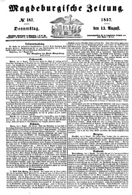 Magdeburgische Zeitung Donnerstag 13. August 1857