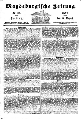 Magdeburgische Zeitung Freitag 14. August 1857