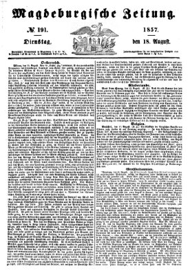 Magdeburgische Zeitung Dienstag 18. August 1857