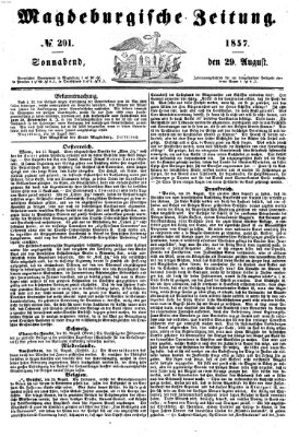 Magdeburgische Zeitung Samstag 29. August 1857