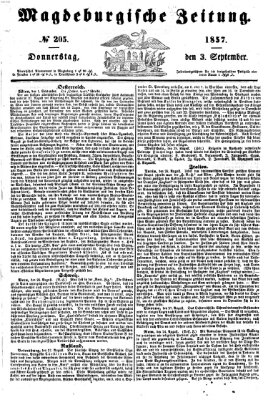 Magdeburgische Zeitung Donnerstag 3. September 1857