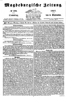 Magdeburgische Zeitung Sonntag 6. September 1857