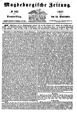 Magdeburgische Zeitung Donnerstag 24. September 1857