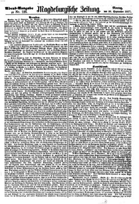 Magdeburgische Zeitung Montag 28. September 1857