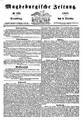 Magdeburgische Zeitung Dienstag 6. Oktober 1857