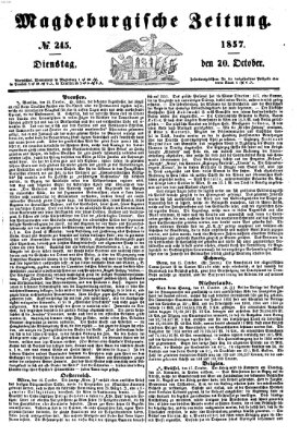 Magdeburgische Zeitung Dienstag 20. Oktober 1857