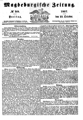 Magdeburgische Zeitung Freitag 23. Oktober 1857