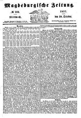 Magdeburgische Zeitung Mittwoch 28. Oktober 1857