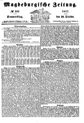 Magdeburgische Zeitung Donnerstag 29. Oktober 1857