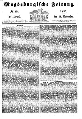Magdeburgische Zeitung Mittwoch 11. November 1857