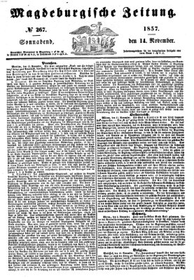 Magdeburgische Zeitung Samstag 14. November 1857