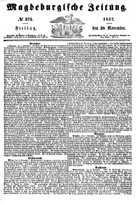 Magdeburgische Zeitung Freitag 20. November 1857