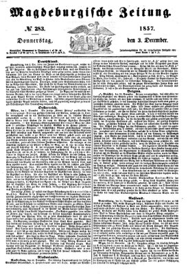 Magdeburgische Zeitung Donnerstag 3. Dezember 1857