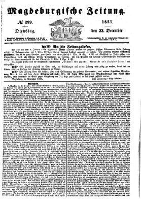 Magdeburgische Zeitung Dienstag 22. Dezember 1857