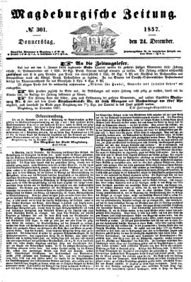 Magdeburgische Zeitung Donnerstag 24. Dezember 1857