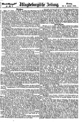 Magdeburgische Zeitung Montag 4. Januar 1858