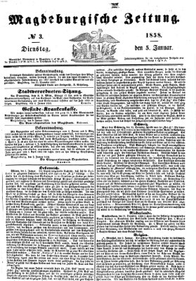 Magdeburgische Zeitung Dienstag 5. Januar 1858