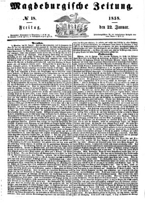 Magdeburgische Zeitung Freitag 22. Januar 1858