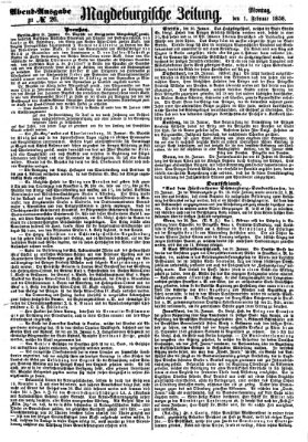 Magdeburgische Zeitung Montag 1. Februar 1858