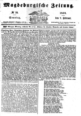 Magdeburgische Zeitung Sonntag 7. Februar 1858