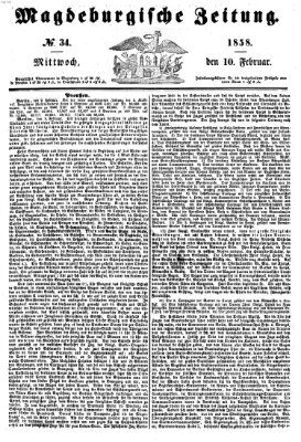 Magdeburgische Zeitung Mittwoch 10. Februar 1858