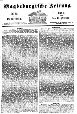 Magdeburgische Zeitung Donnerstag 11. Februar 1858