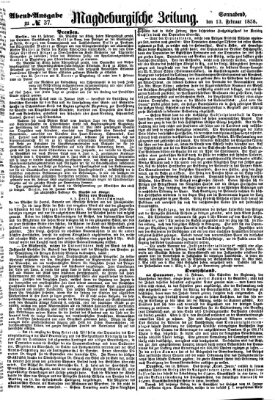 Magdeburgische Zeitung Samstag 13. Februar 1858