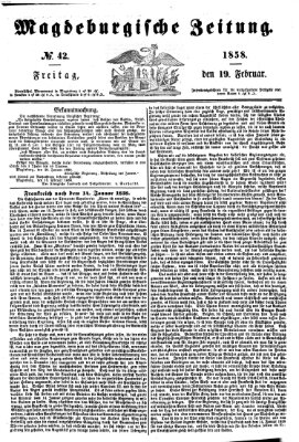 Magdeburgische Zeitung Freitag 19. Februar 1858