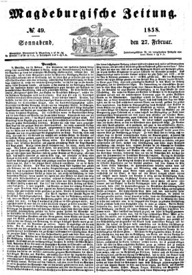 Magdeburgische Zeitung Samstag 27. Februar 1858