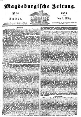 Magdeburgische Zeitung Freitag 5. März 1858