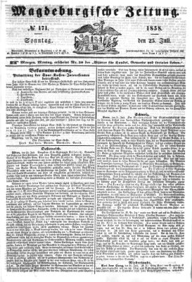 Magdeburgische Zeitung Sonntag 25. Juli 1858