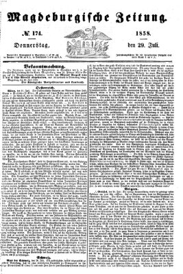 Magdeburgische Zeitung Donnerstag 29. Juli 1858