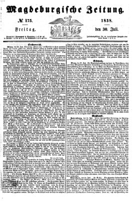 Magdeburgische Zeitung Freitag 30. Juli 1858