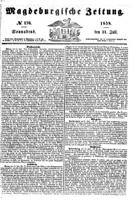 Magdeburgische Zeitung Samstag 31. Juli 1858