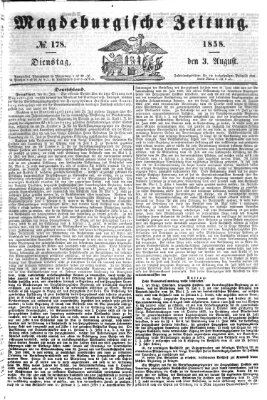 Magdeburgische Zeitung Dienstag 3. August 1858