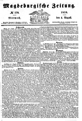 Magdeburgische Zeitung Mittwoch 4. August 1858