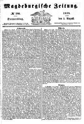Magdeburgische Zeitung Donnerstag 5. August 1858