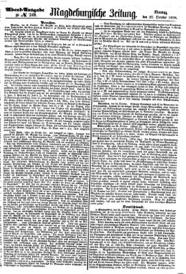 Magdeburgische Zeitung Montag 25. Oktober 1858