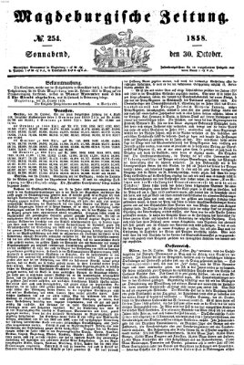 Magdeburgische Zeitung Samstag 30. Oktober 1858