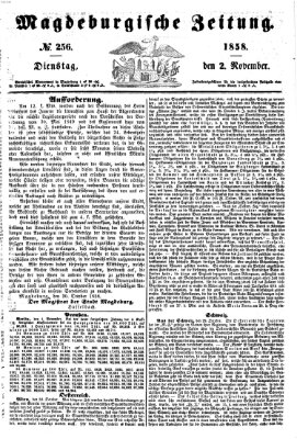 Magdeburgische Zeitung Dienstag 2. November 1858