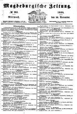 Magdeburgische Zeitung Mittwoch 10. November 1858