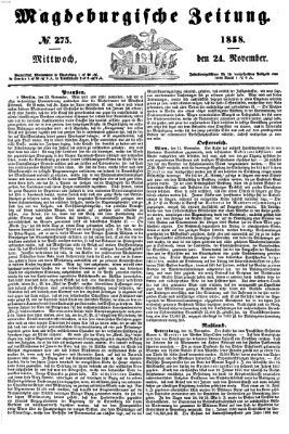 Magdeburgische Zeitung Mittwoch 24. November 1858