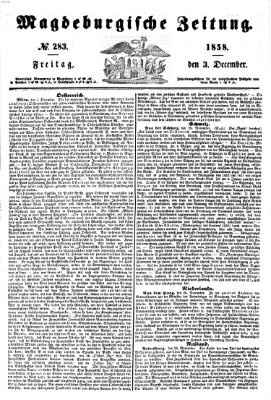 Magdeburgische Zeitung Freitag 3. Dezember 1858