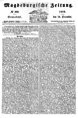 Magdeburgische Zeitung Samstag 18. Dezember 1858