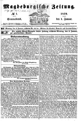 Magdeburgische Zeitung Samstag 1. Januar 1859